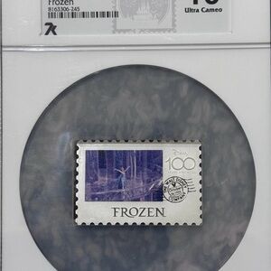 Pure 999 Silver Coin Disney Stamp, Frozen, 1 oz pure silver 999, graded by NGC